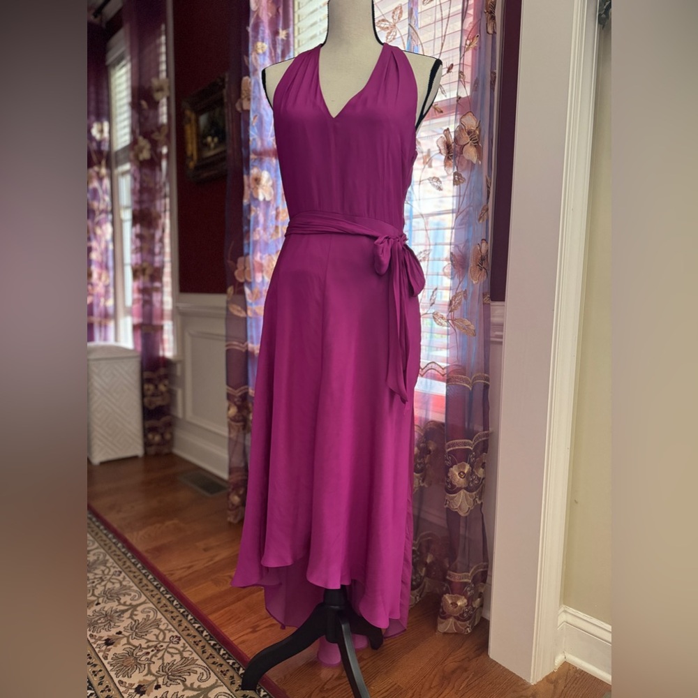 Banana Republic Collection Long Pink Dress Size 6 Like New Satin